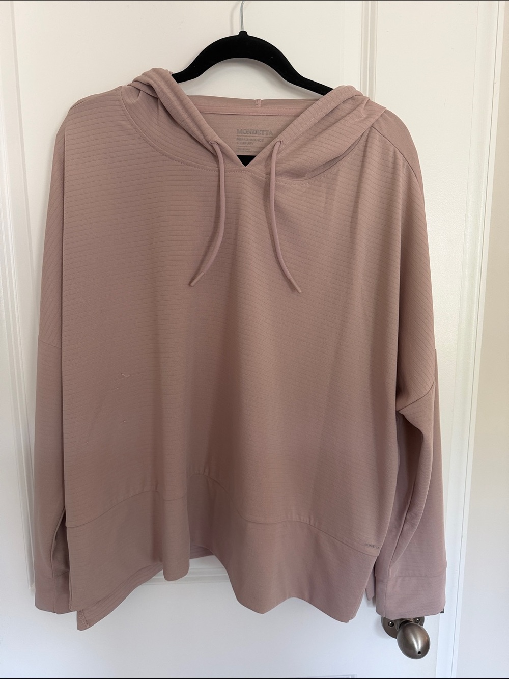 Mondetta Soft Mauve Hooded Pullover Sweatshirt XXL